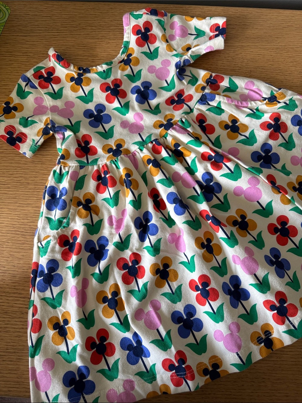 Hanna Andersson White Dress with Red, Blue, Pink & Yellow Floral Print